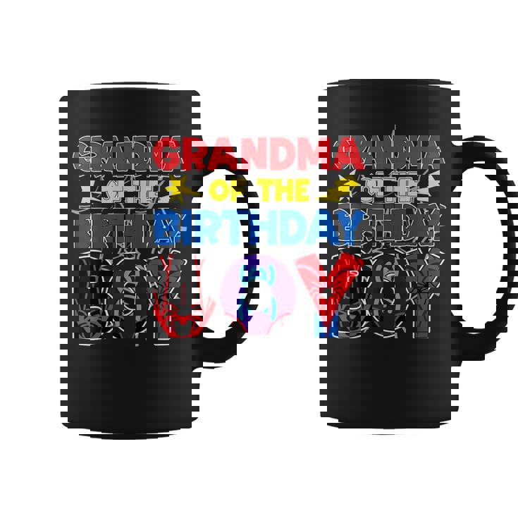 Grandma Of The Birthday Boy Matching Spider Family Birthday Coffee Mug