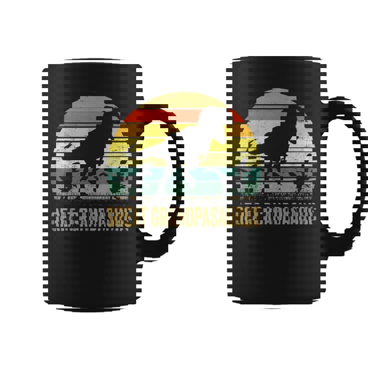 Great Grandpa Dinosaur T Rex Great Grandpasaurus 2 Kids Graphic Print Coffee Mug
