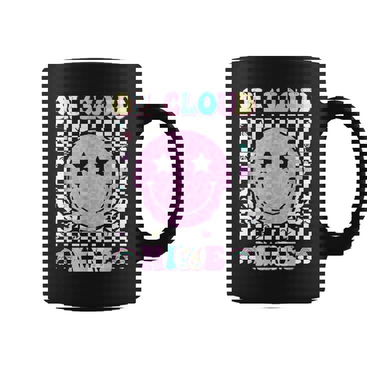 Groovy On Cloud Nine Bday 9Th Birthday Girl 9 Year Old Coffee Mug