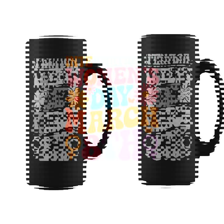Groovy Día Internacional De La 2025 8 De Marzo Es Niñas Taza de café