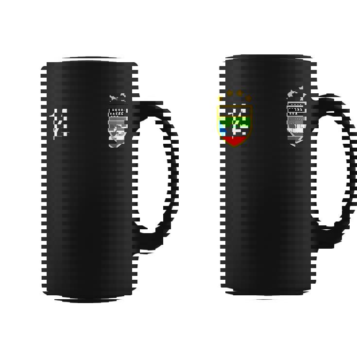 Guinea Ecuatorial Número 14 Sports Jersey Fútbol Catorce Taza de café