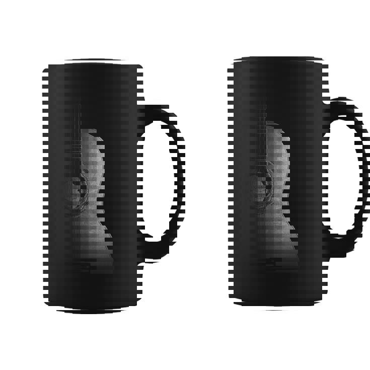 Guitarra Acústica Diseño Cool Grayscale Wood Guitarist Graphic Taza de café
