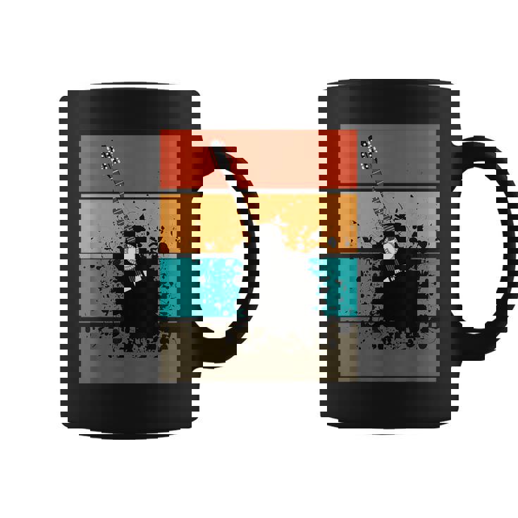 Guitarra Música Arte Retrointage Instrumento Hombre Taza de café
