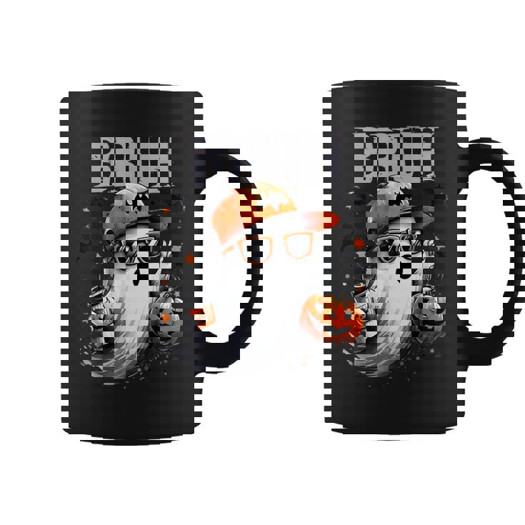 Halloween Bruh Crew Boo Ghost Kid Girl Boy Toddler Bro Graphic Print Coffee Mug
