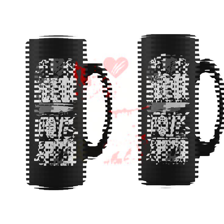 Halloween Shirt I Like Scary Movies And Pizza Graphic Print Coffee Mug