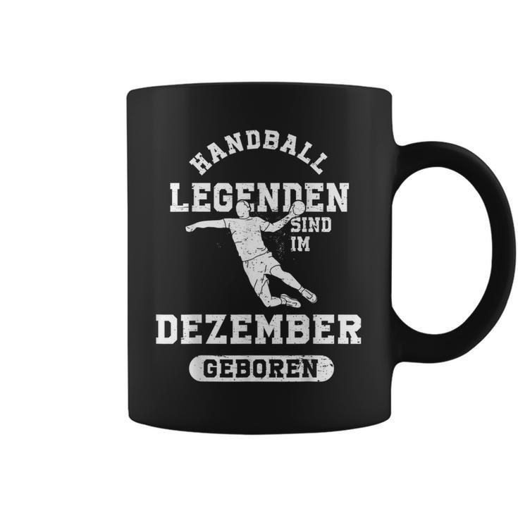 Handball Legends Are Born In December Birthday Tassen