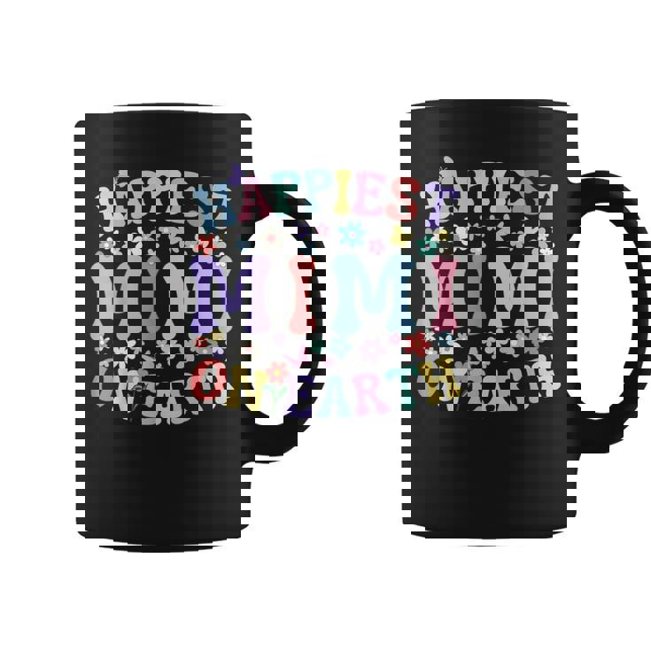Happiest Mimi On Earth Family Trip Squad Groovy Grandma Coffee Mug