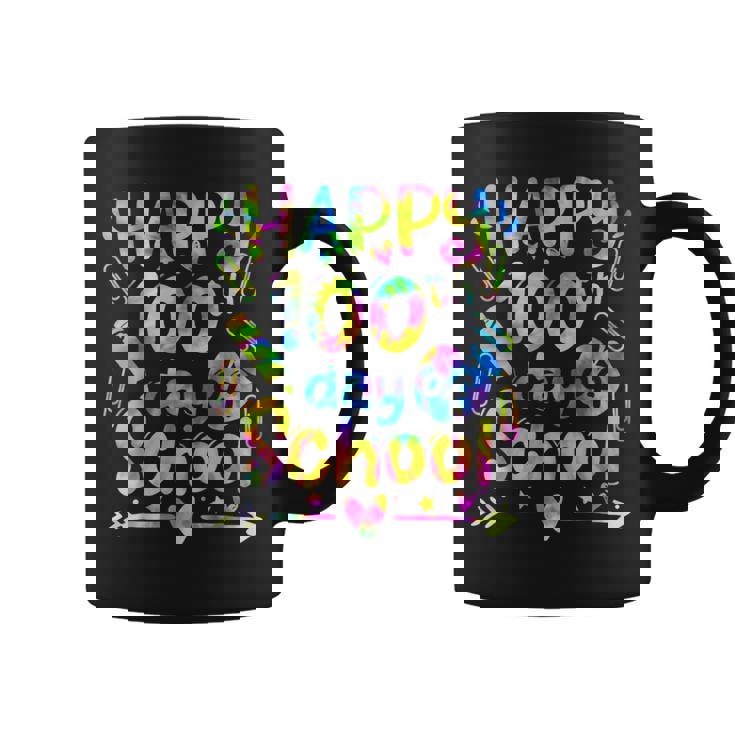 Happy 100Th Day Of School Tie Dye Rainbow 100 Days Smarter Coffee Mug