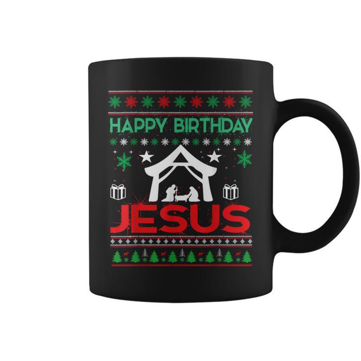 Happy Birthday Jesus Ugly Christmas Jumper Tassen