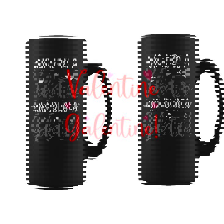 Happy Galentines Day Adult Women's Black Small Modern Straight Fit Round Neck Coffee Mug