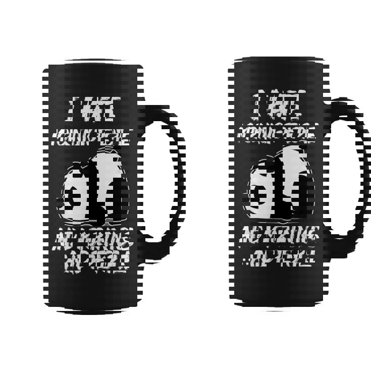 I Hate Morning People And Mornings And Peopleintage Panda Taza de café