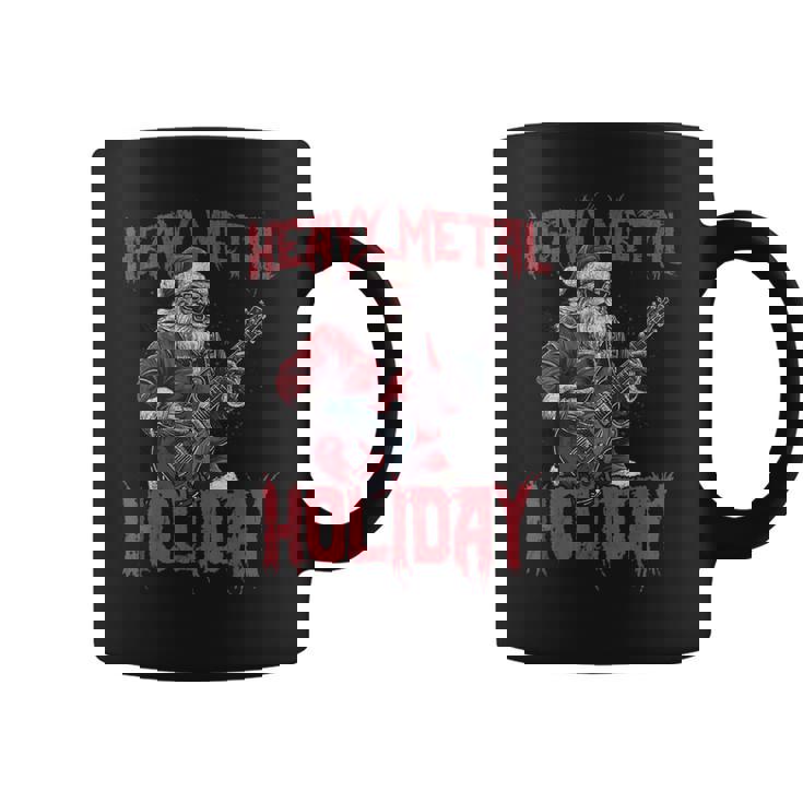 Heavy Metal Santa Claus Rock Holiday Navidad Música Rock Taza de café