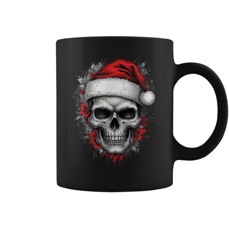 Heavy Xmas Skull With Santa Hat Ugly Hohoho Ho Tassen