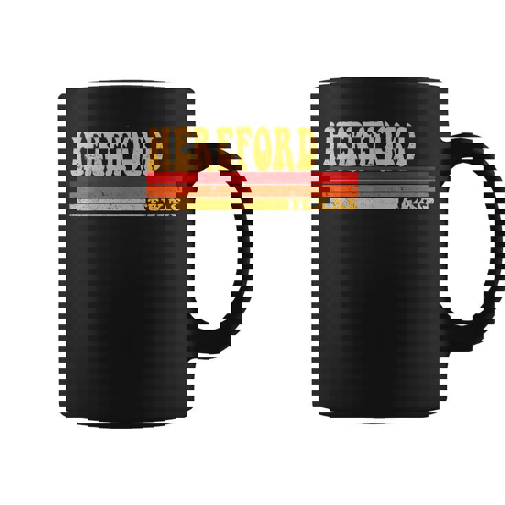 HEREFORD Texas City Vintage Roots Retro 70s 80s Graphic Print Coffee Mug