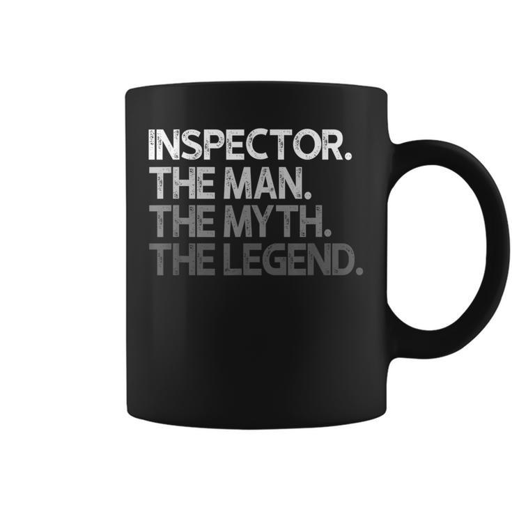 Hombre Regalo Inspector La Leyenda Del Mito Del Hombre Taza de café