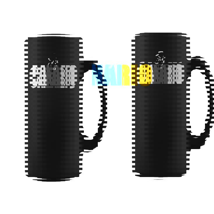 Hombre Soy Canario Diseño Con La Bandera De Canarias Taza de café