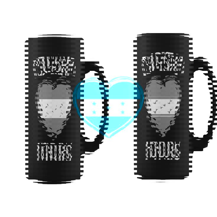 Honduras Flag Heart Teupasenti City Taza de café