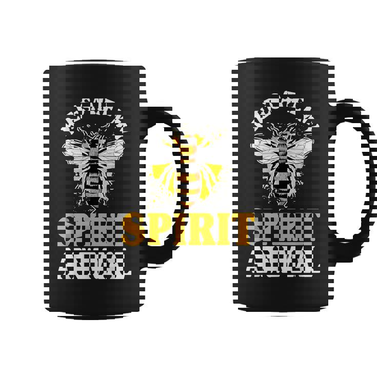 Honey Bee Beekeeper Quote Bees Are My Spirit Animal Bee Graphic Print Coffee Mug