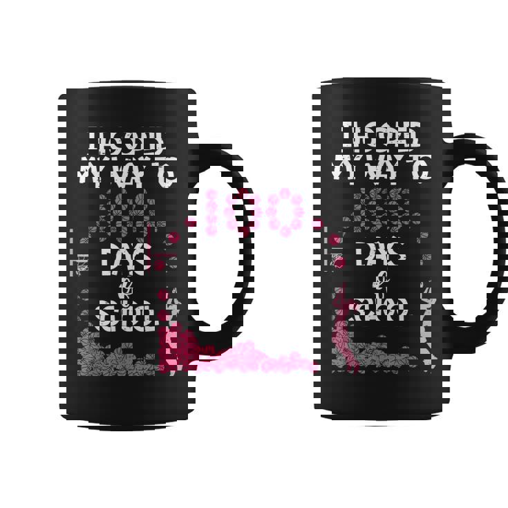 Hooped My Way 100 Days Of School Basketball 100Th Day Girls Coffee Mug