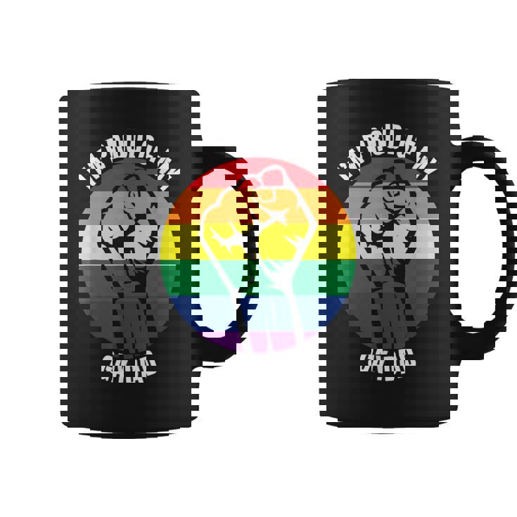 I'm Proud Of My Gay Dad Gay Papa Queer Daddy Pride Graphic Print Coffee Mug