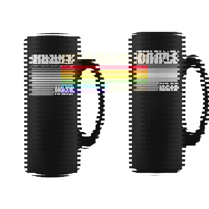 Indianapolis Indiana Pride Rainbow Flag Gay Pride Queer Tank Top Graphic Print Coffee Mug