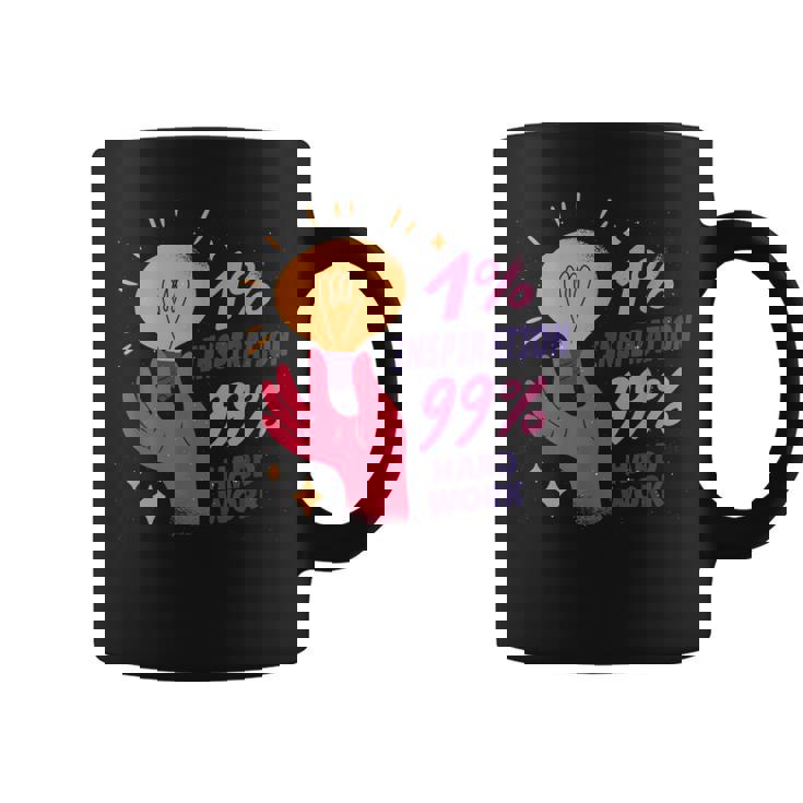 Inspiration And Hard Work Lightbulb Bright Percentage Graphic Print Coffee Mug