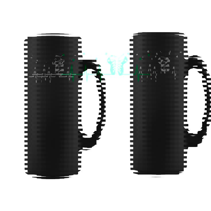Irish Dance Heartbeat Clover Festival Ceili Stepdance Graphic Print Coffee Mug