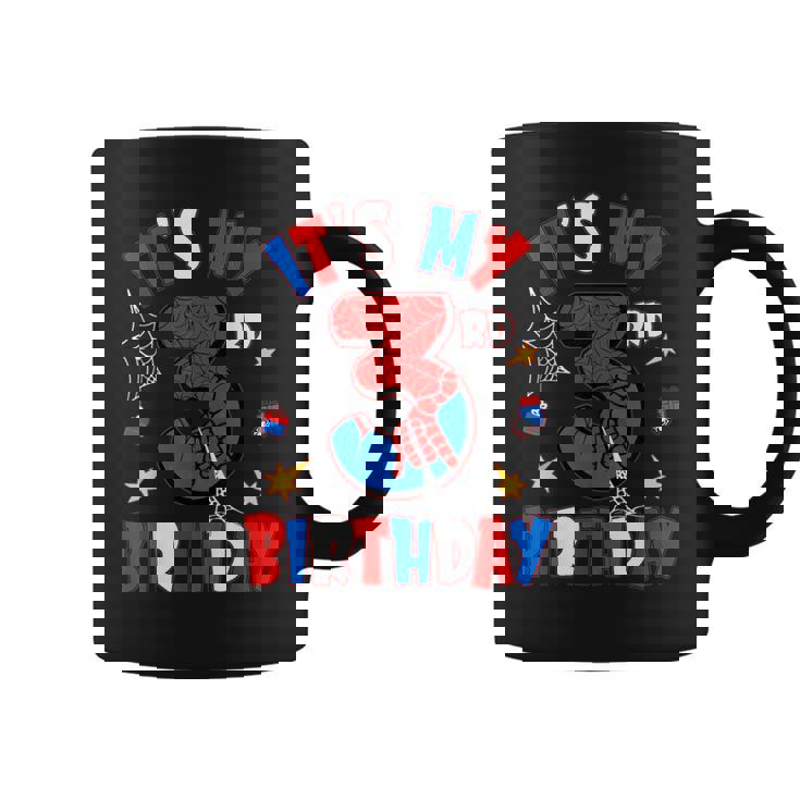 It's My 3Rd Birthday Spider Theme Party Boy Birthday Coffee Mug