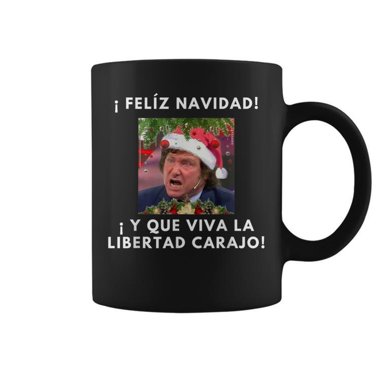 Javier Milei Feliz Navidad Y Queiva La Libertad Carajo Taza de café ...