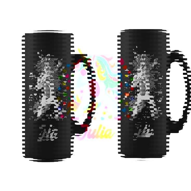 Julia Nombre Personalizado Regalo Cumpleaños Unicornio Taza de café