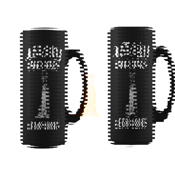 Im Just A Boy Who Loves Belga Malinois Regalo Para Amante De Perros Taza de café