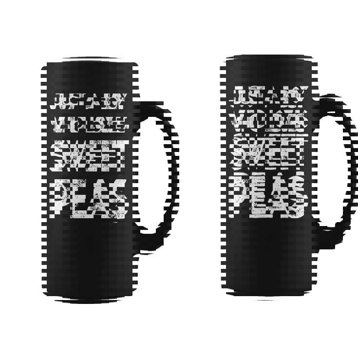 Just A Boy Who Loves Sweet Peas Sweet Pea Flowers Lover Graphic Print Coffee Mug