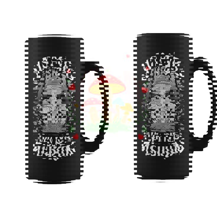 Just A Girl Who Loves Mushrooms Retro Nature N Cute Coffee Mug