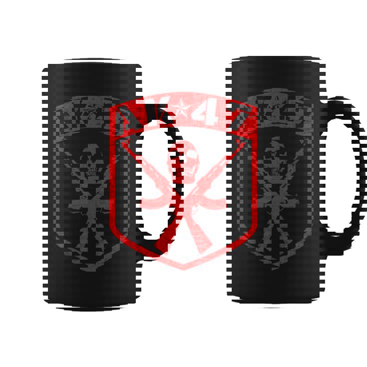 Kalashnikov Skull Ak-47 Pistola De Rifle De Asalto Taza de café