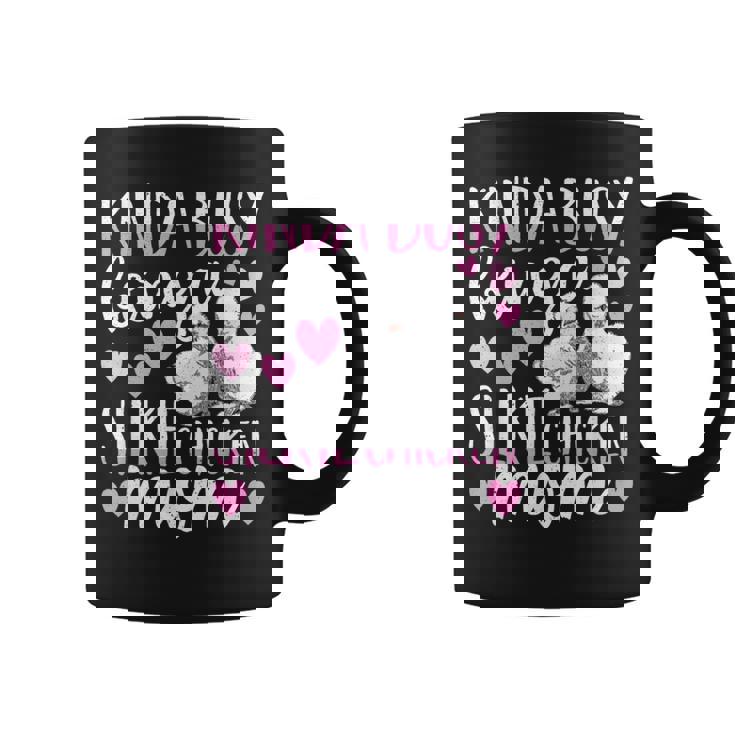 Kinda Busy Being A Silkie Chicken Mom Cute Silky Chicken Pet Graphic Print Coffee Mug