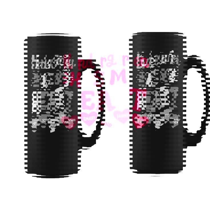 Kindergarten Has My Heart Groovy Valentine's Day Teacher Coffee Mug