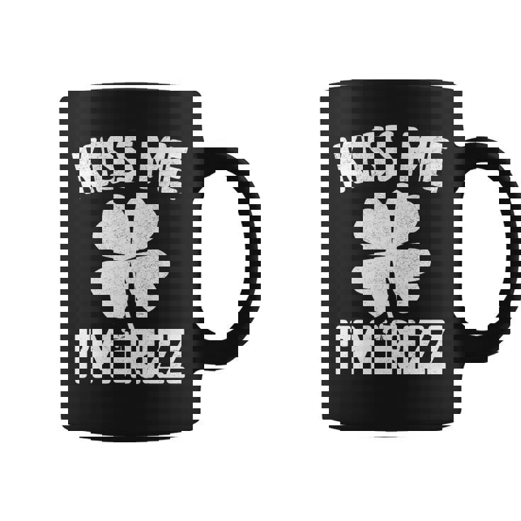 Kiss Me I'm IRizz Irish Rizz Lucky Saint Patricks Day Clover Premium Graphic Print Coffee Mug