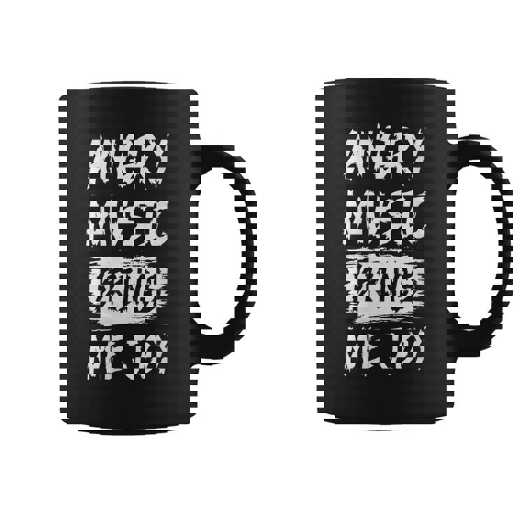La Música Enojada Me Trae Alegría Metal Heavy Death Punk Rock Hard Cuello Taza de café