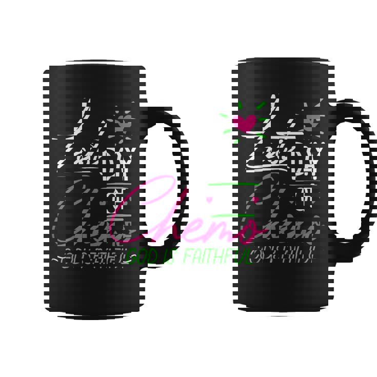 Last Day Of Chemo God Is Faithful Breast Cancer Awareness Graphic Print Coffee Mug