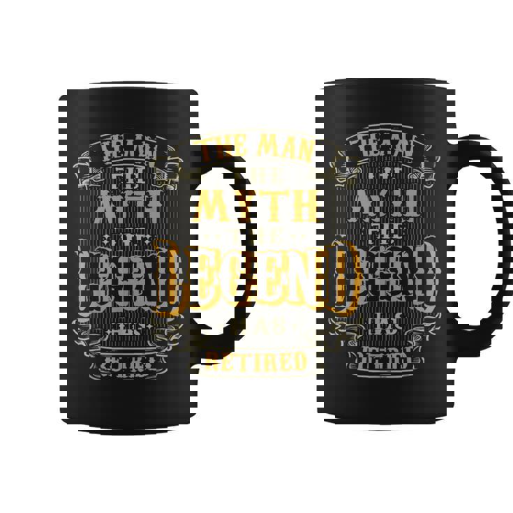 The Legend Has Retired Vintage Style Retirement For Male Coffee Mug
