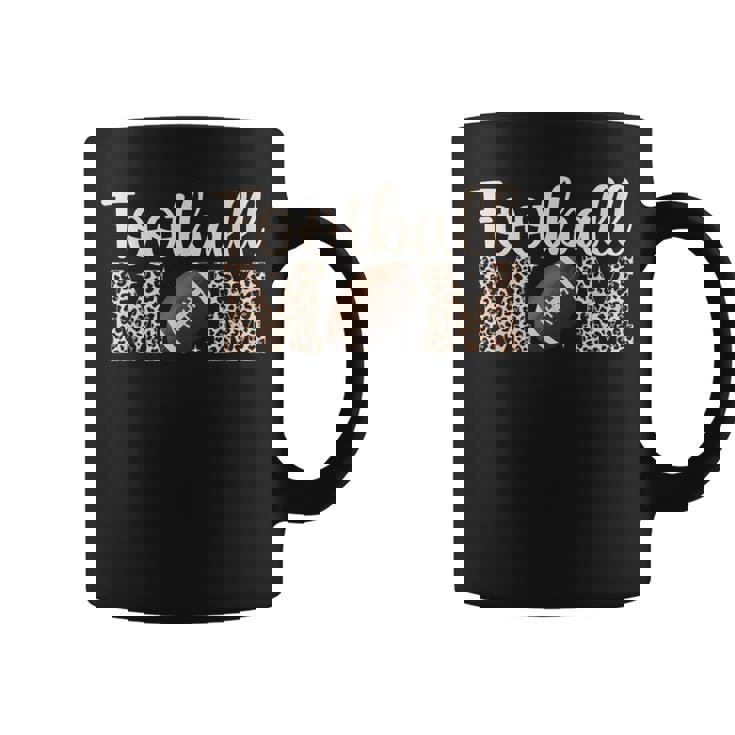 Leopard Football Mom Mama Football Player Coffee Mug