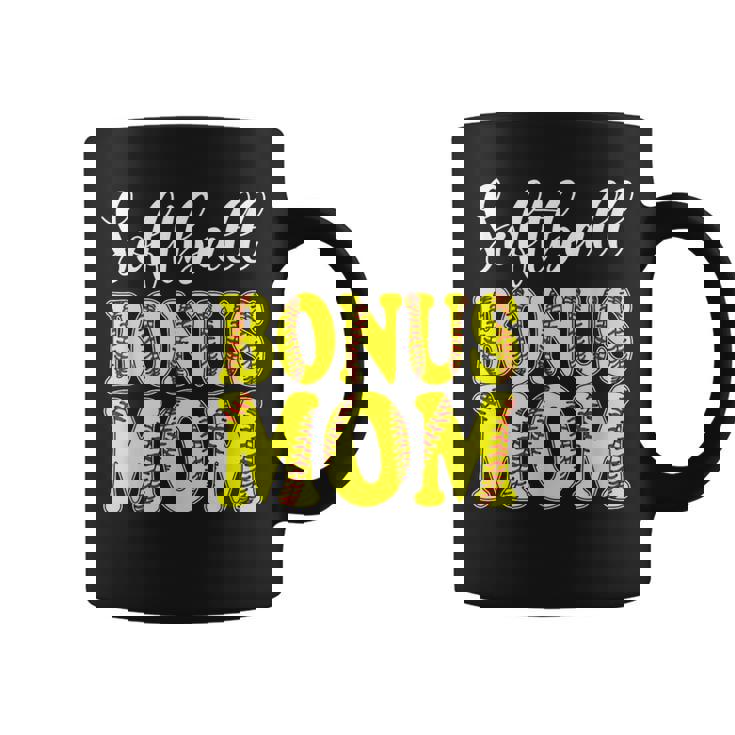 Leopard Softball Bonus Mom Stepmom Mother's Day Coffee Mug