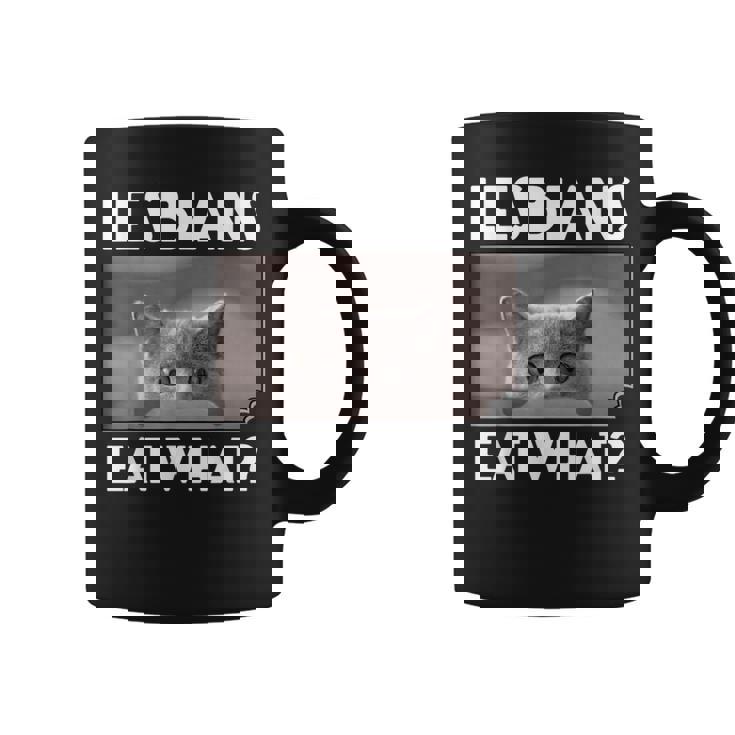 Lesbians Eat What Scared Kitten LGBT Graphic Print Coffee Mug