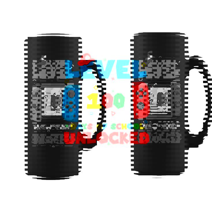 Level 100 Days Of School Boys Unlocked Video Games Gamer Coffee Mug