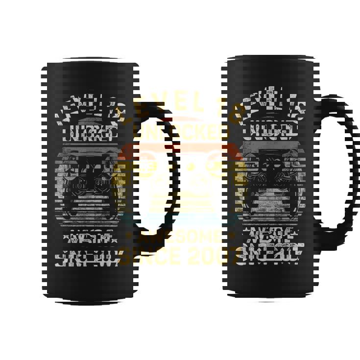 Level 18 Unlocked 18Th Birthday 18 Year Old Gamer Bday Coffee Mug