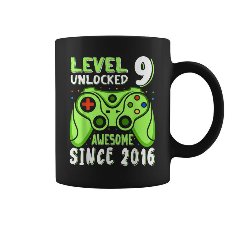 Level 9 Unlocked Awesome 2016Ideospiel 9Th Birthday Boy Tassen