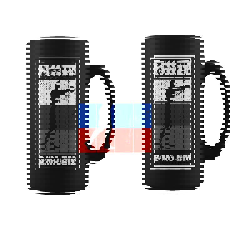 Leyenda De Boxeo Ruso Con Bandera Para Boxeador De Rusia Taza de café