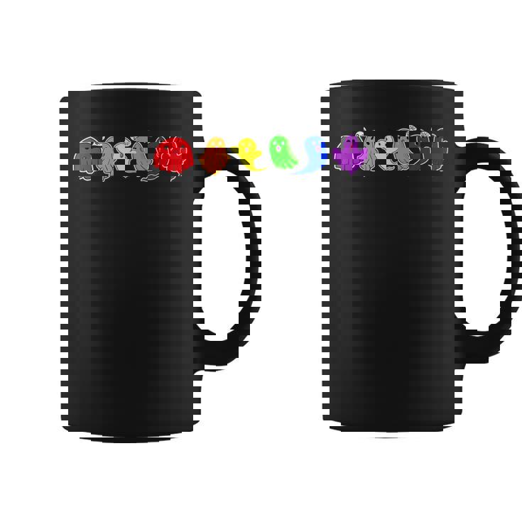 LGBTQ Boo Ghost Spooky Halloween Rainbow Gay Pride Graphic Print Coffee Mug