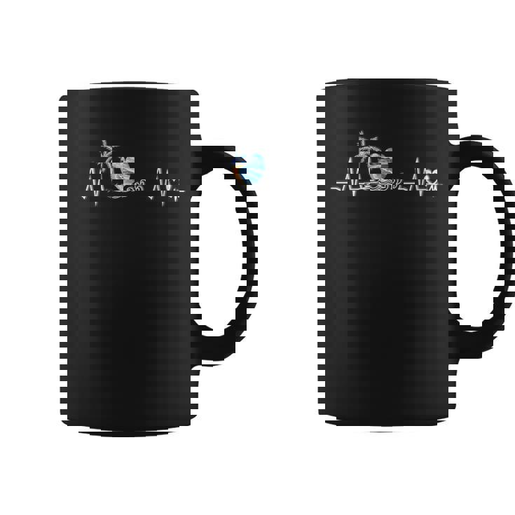 Life Is Really Good Beach Heartbeat Summer Beach Vacation Coffee Mug