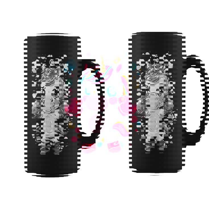 Lindo Unicornio De Boxeo Taza de café